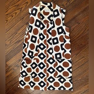 Dela Ann Creations Loungewear Brown and Black Vintage 60’s Mod Mini Dress